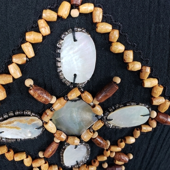 Anthony Design Womens Dress Size S Black Midi Boho Ethnic Hippie Grunge Art Deco - Picture 9 of 14